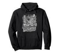 San Francisco California SF Bay Area Skyline and Golden Gate Pullover Hoodie