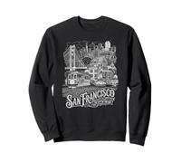 San Francisco California SF Bay Area Skyline and Golden Gate Sweatshirt