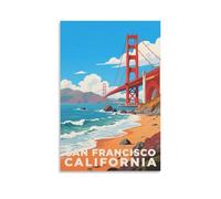 San Francisco California Vintage Travel Posters 12x18inch(30x45cm) Wall Decor Painting Canvas Wall Art Living Room Poster Bedroom