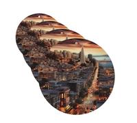 san francisco Car Air Freshener Cards for Women Men 4 Pack Cute Car Accessories Long Lasting Scent Car Diffuser Hanging Auto Aromatherapy Tablets Car Fresheners Gifts