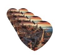san francisco Car Air Freshener Cards for Women Men 4 Pack Cute Car Accessories Long Lasting Scent Car Diffuser Hanging Auto Aromatherapy Tablets Car Fresheners Gifts