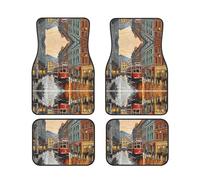 san Francisco Car Foot Mat Set of 4 Pieces for Most Cars, Trucks, Vans, sedans, Crossover Vehicles, and SUVs