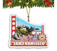 San Francisco Christmas Ornament Acrylic Christmas Tree Pendant Decorations Classic Travel Souvenir Gift Collection -88