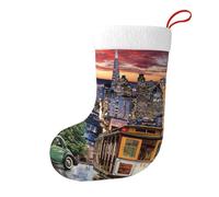 san francisco Christmas Stocking 17.7", Festive Hanging Sock for Fireplace Mantel, Holiday Decorations
