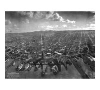 San Francisco Earthquake 1906 Ruins Aerial Photo Large XL Wall Art Canvas Print