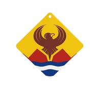 San Francisco Flag 1Pcs Car Air Freshener Automotive Aromatherapy Tablets Hanging Scented Cards for Room Bathroom Rhombus