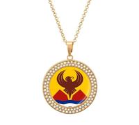 San Francisco Flag Fashion Women's Diamond Necklace Shiny Round Pendant Jewelry Romantic Gifts