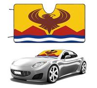 San Francisco Flag Front Window Sunshades Foldable Cover for Automotive Car Windproof Windscreen Protection 55"x30"