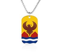 San Francisco Flag Rectangle Memorial Necklace Personalized Metal Pendant Jewelry Gifts for Boyfriend Husband Dad 23.6in（60cm）
