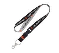 San Francisco Giants heather Lanyard w/detachable buckle 1", Black, Regular