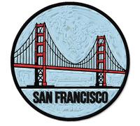 San Francisco Golden Gate Bridge California Patch for Clothes - Embroidered Iron on Patch for Backpack Jacket - Fabric Sports Patches for Clothes Souvenirs & Gifts ID45095