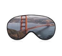San Francisco Golden Gate Bridge Eye Mask, Adjustable Strip, Blocks Light Sleep Mask, Sleep Eye Mask for Night Sleeping Travel Nap 8.1 * 4.1 Inches