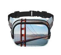 San Francisco Golden Gate Bridge Fanny Pack For Women Waterproof Adjustable Belt Bags Waist Pack Fashion Casual Crossbody Bags Bum Bag For Running Workout Hiking Traveling, Black, One Size