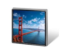San Francisco Golden Gate Bridge Funny Lapel Pins Square Brooch Tie Suit Dress Accessories for Men Women Wedding Birthday