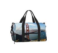 San Francisco Golden Gate Bridge Gym Duffle Bag with Shoe Compartment Travel Weekender Overnight Bag Waterproof Sports Gym Bag with Shoulder Strap
