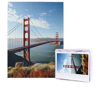 San Francisco Golden Gate Bridge Jigsaw Puzzles 500 Pieces Wooden Puzzle Personalized Photo Jigsaw for Adults Picture Puzzle Wedding Puzzle for Birthday Valentines Day Anniversary