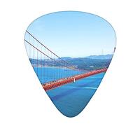 San Francisco Golden Gate Bridge Printed Guitar Picks Personalized Guitar Plectrums 12 Pcs For Acoustic Guitar Electric Guitar And Bass Bulk Guitar Pick One Size