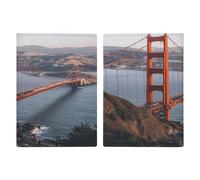 San Francisco Golden Gate Bridge PU Leather Passport Holder, Multiple Pockets Passport Cover, Travel Document Organizer for Men Women
