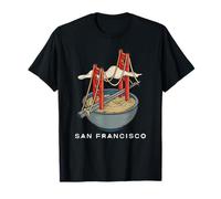 San Francisco Golden Gate Bridge Ramen Bowl Design T-Shirt