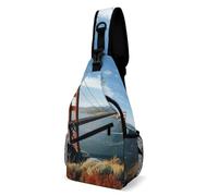 San Francisco Golden Gate Bridge Sling Bag for Adult,Crossbody Bag-Multi-Pocket,Sling Backpack for Festival Workout Travel