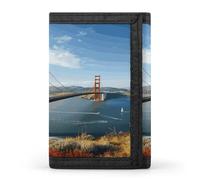 San Francisco Golden Gate Bridge Trifold Wallet Front Pocket,Small Wallets for Men And Women,Slim Wallet with Zipper Pocket