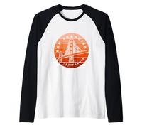 San Francisco Golden Gate Bridge Vintage Retro 1980s Raglan Baseball Tee