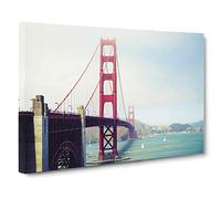 San Francisco Golden Gate Bridge Vol.2 Canvas Print | Gallery Wrapped 30mm Frame Wall Art | 24x16 inches | Ready to Hang | Modern Cityscape Picture | Living Room Bedroom Lounge Office