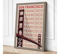 San Francisco Golden Gate Canvas Wall Art Print 30x20 Inch