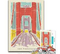 San Francisco Jigsaw Puzzles for Teenagers 1000,Toys Educational Games Stress Relieving Suitable for Desktop Decoration 38x26cm