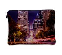 San Francisco Linen Look Laptop Case for Computer and Tablet - Long Exposing Lights - 10 Inches - Printed in France