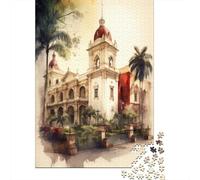 San Francisco Monastery 1000-Piece Puzzle for Adults, 52x38cm/1000pcs; for A Quiet Evening Project at Home; White Cardboard for Steady Handling