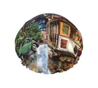 San Francisco Multi-Scene And Multi-Purpose Shower Spa Double-Layer Waterproof Shower Cap And Cooking Cap, Suitable For Adults, Children And Men And Women.