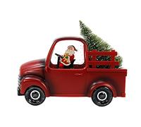 San Francisco Music Box Musical Santa in Red Truck with Spinning Water