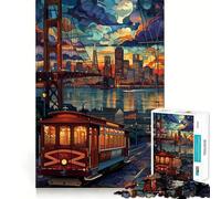 San Francisco Night Ride Jigsaw Puzzle 1000 Piece for Teenagers Reason Skill Toy Relaxing Fun Exact Cut (38x52cm)