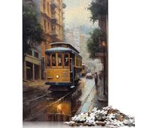 San Francisco Oil Painting Puzzles 500 Piece Puzzle Adult Jigsaw Puzzle Jigsaw Puzzles for Adults Gifts 500pcs (52x38cm)