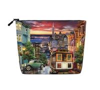 san Francisco Patterned Single Layer Cosmetic Bag, Travel Toiletry Bag, Suitable for Business Trips and Daily use.