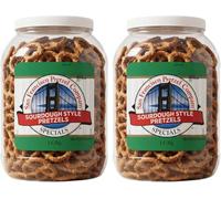 San Francisco Pretzel Company Sourdough Style Pretzels Pack of 2 1.474kg Each Large Sharing Tub | Crunchy Baked Salted Pretzel Snacks | Party Snacks, Lunchbox Treats & Everyday Snacking