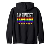 San Francisco Pride Gay Lesbian Queer LGBT Rainbow Flag Zip Hoodie
