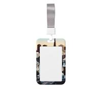 San Francisco Print Badge Holder with Breakaway Lanyard,Work Name Tag Breakaway Lanyard Id Card Protector Case