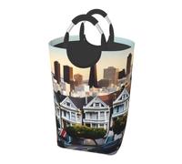 San Francisco Print Home Foldable Laundry Bag Weekend Travel Gym Bathroom Collapsible Storage Basket