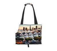 San Francisco Print Pet Tote Bag,Portable Small Dogs Pet Tote Bag For Subway, Walking, Hiking