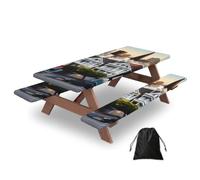 San Francisco Print Picnic Table Bench Cover Outdoor Waterproof Protector For Summer Camping