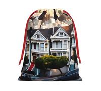 San Francisco Print Practical Drawstring Gift Pouches Comfort Holiday Parties Events Multipurpose Use