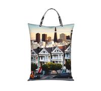 San Francisco Print Travel Laundry Bag Portable Gym Hiking Camping Backpacking Dorm Hotel Use