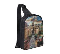 san Francisco Printed Chest Bag Sling Bag for Men Women, Waterproof Crossbody Backpack Men Bag for Runner Workout Hiking Cycling Travel