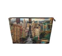 san Francisco Printed Travel Cosmetic Bags with Gold Zipper Makeup Organizer Cosmetic Case Toiletry Bag for Women Mom Girls