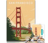 San Francisco Puzzles for Teenagers Teens 1000pc Puzzle,Decompressing Intellectual Educational Toy Secret Santa Gifts 38x26cm