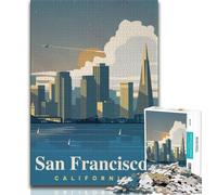 San Francisco Puzzles for Teenagers Teens 1000pc Puzzle,Family Game Stress Reliever Difficult Challenge Secret Santa Gifts 75x50cm