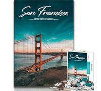 San Francisco Puzzles for Teenagers Teens 1000pc Puzzle,Help The Brain Exercise Addictive Toys to Cultivate Patience A Work of Art 38x26cm