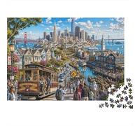 San Francisco Scenery Jigsaw Puzzle 1000 Pieces, Adult Brain Teaser